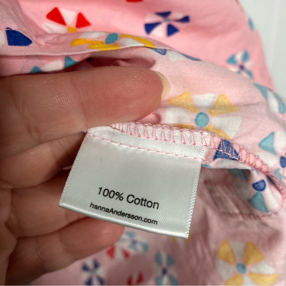 hanna andersson Dress 90 Blue Pink Multicolor Sleeveless Pockets Beach Summer - Picture 8 of 8